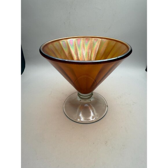 Vintage Fenton Art Glass #735 Grecian Gold /Marigold Carnival Glass 1/2 lb Foo - Picture 2 of 10